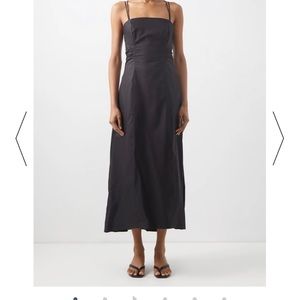 FRAME Tie Back Midi Dress